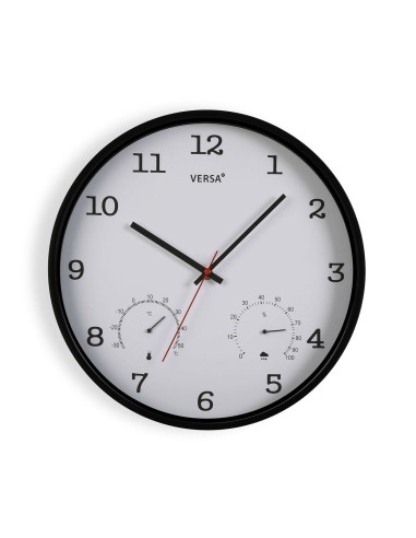 Horloge Murale Versa Blanc Plastique 4,3 x 35,5 x 35,5 cm