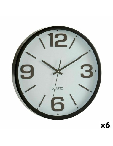 Horloge Murale Verre Plastique 40 x 5 x 40 cm (6 Unités)