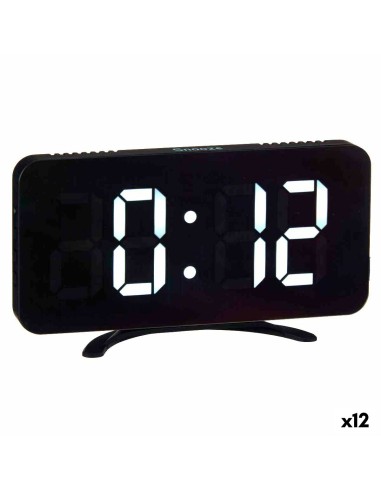 Montre Numérique de Table Noir ABS 15,7 x 7,7 x 1,5 cm (12 Unités)