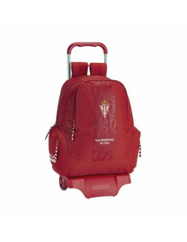 Cartable à roulettes 905 Real Sporting de Gijón Rouge