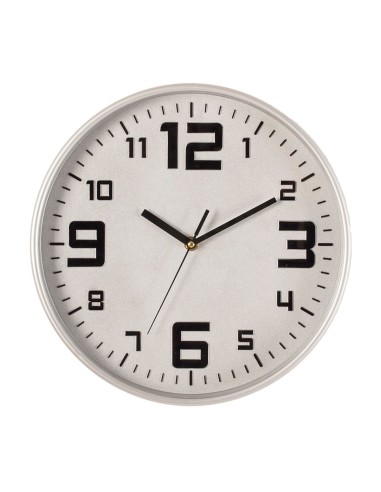 Horloge de table Atmosphera Argenté polypropylène (Ø 30 cm)