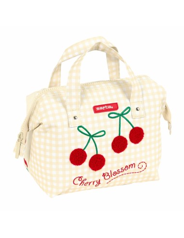 Trousse de Toilette Safta Cherry Beige (26.5 x 17.5 x 12.5 cm)