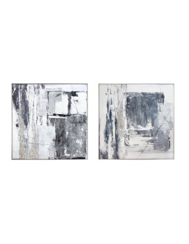 Cadre DKD Home Decor Abstrait (2 pcs) (80 x 3 x 80 cm)