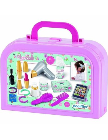 Kit de Coiffeur pour Enfant Ecoiffier Retro Beauty Suitcase  18 Mois 14 Pièces