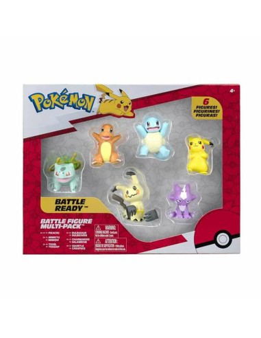 Ensemble de Figurines Pokémon Battle Ready 5 cm 6 Pièces