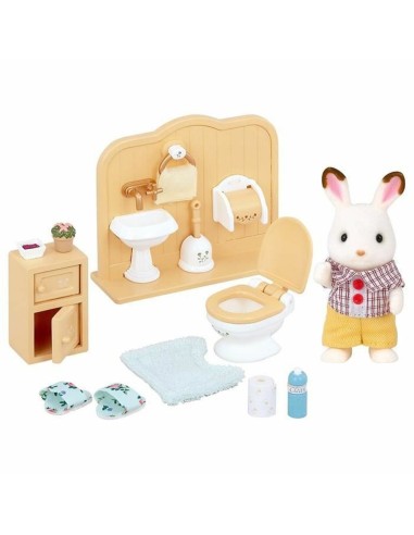 Figurine d’action Sylvanian Families Chocolate Rabbit and Toilet Set