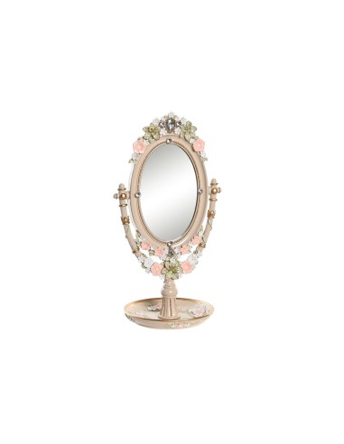 Miroir DKD Home Decor 16,5 x 13 x 30 cm Verre Résine Multicouleur Romantique