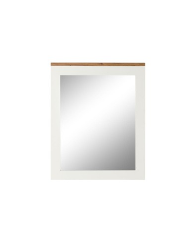 Miroir mural DKD Home Decor Blanc Marron Acacia Bois de manguier Urbaine 90 x 1,5 x 113 cm