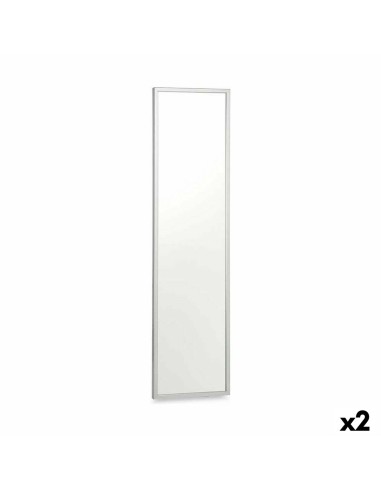 Miroir mural 30 x 120 cm Argenté Bois MDF (2 Unités)