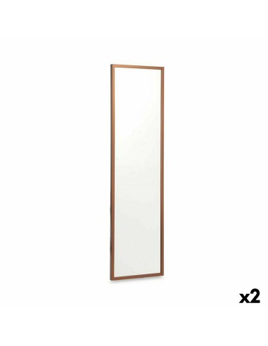 Miroir mural 30 x 120 cm Bronze Bois MDF (2 Unités)