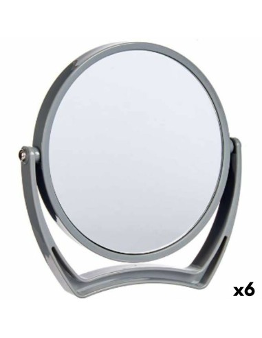 Miroir Grossissant Gris Verre Plastique 19 x 18,7 x 2 cm (6 Unités)