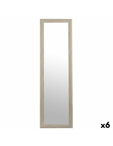 Miroir Gris Bois Verre 38,3 x 3 x 135 cm (6 Unités)