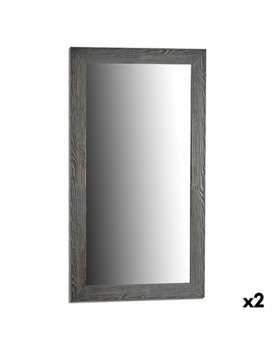 Miroir mural Gris Bois verre 75,5 x 135,5 x 1,5 cm (2 Unités)