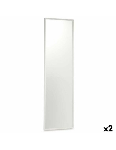 Miroir mural Blanc Bois MDF 40 x 142,5 x 3 cm (2 Unités)