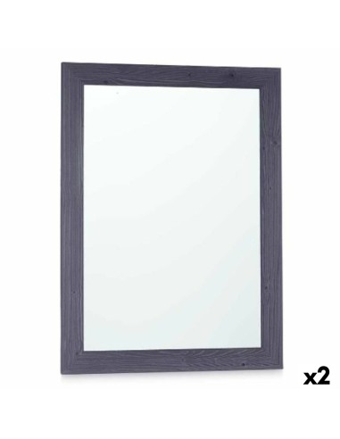 Miroir mural 60 x 80 cm Bois MDF Bleu (2 Unités)