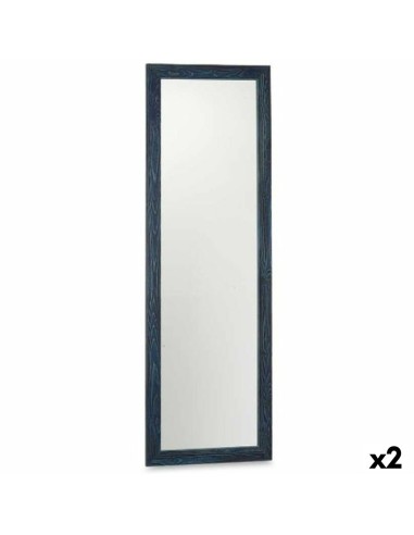 Miroir mural Bleu Bois MDF 48 x 150 x 2 cm (2 Unités)