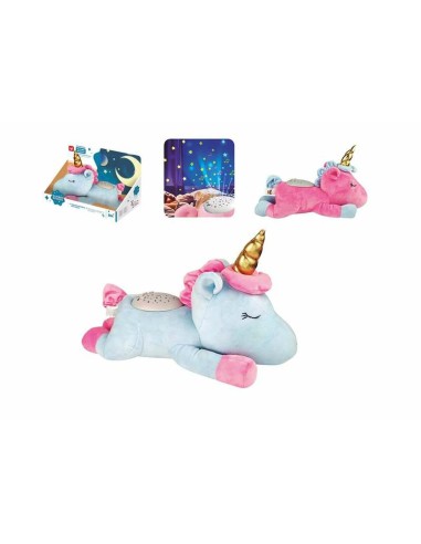 Peluche musicale Lumière Son Projecteur Licorne 20cm