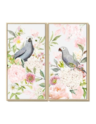 Cadre DKD Home Decor Fleurs (60 x 4 x 120 cm) (2 pcs)