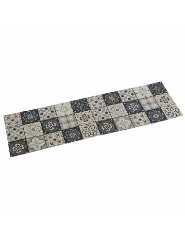 Chemin de Table Versa Mosaïque Gris Polyester (44,5 x 0,5 x 154 cm)