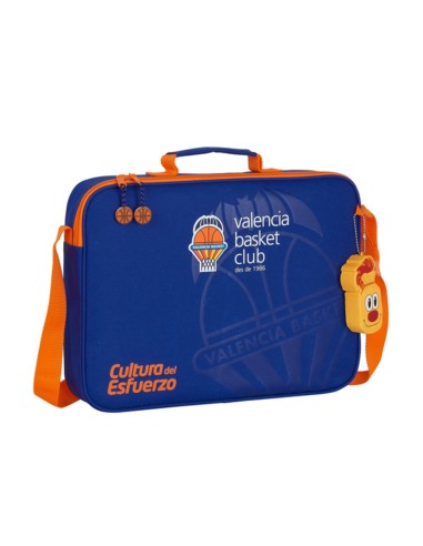 Cartable d'école Valencia Basket Bleu Orange (38 x 28 x 6 cm)