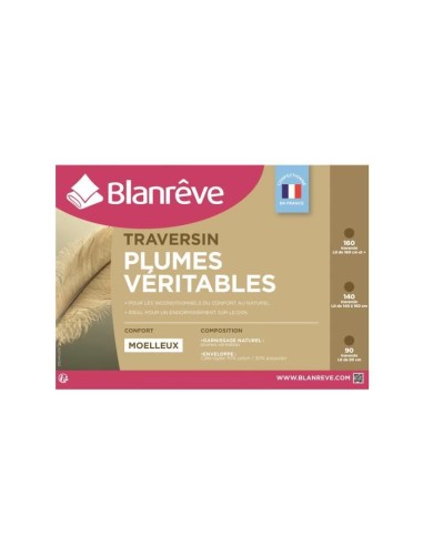 BLANREVE Traversin Plumes 140 cm