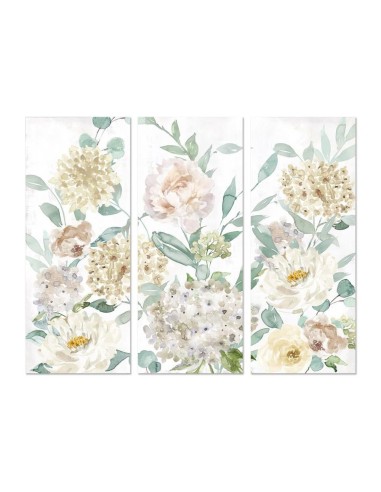 Cadre DKD Home Decor Fleurs (3 pcs) (55 x 3 x 135 cm)