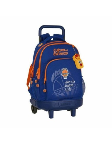 Cartable à roulettes Compact Valencia Basket M918 Bleu Orange (33 x 45 x 22 cm)