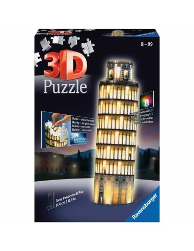 Puzzle 3D Ravensburger Tour De Pise Night Edition  216 Pièces