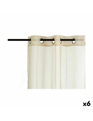 Rideau 140 x 260 cm Beige (6 Unités)