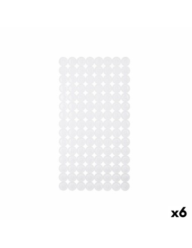 Tapis de Douche Antidérapant Blanc PVC 68 x 1 x 36 cm (6 Unités)