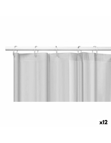 Rideau de Douche Gris Polyéthylène EVA 180 x 180 cm (12 Unités)