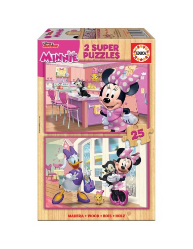 Set de 2 Puzzles   Minnie Mouse Me Time         25 Pièces 26 x 18 cm  