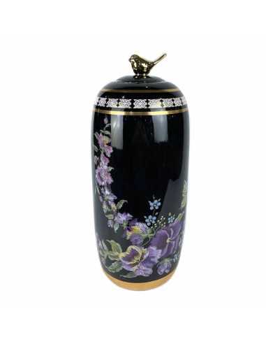 Vase DKD Home Decor Porcelaine Noir Shabby Chic (18 x 18 x 42 cm)