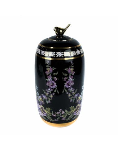 Vase DKD Home Decor Porcelaine Noir Shabby Chic (16 x 16 x 32 cm)