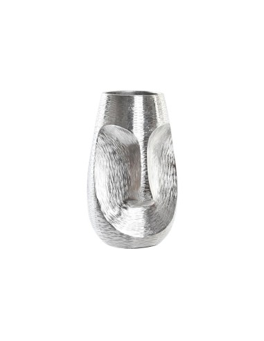 Vase DKD Home Decor Visage Argenté Aluminium Moderne (19 x 19 x 31 cm)