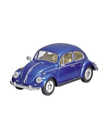 Vw coccinelle de 17cm en métal bleue