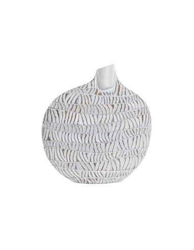 Vase DKD Home Decor 27 x 11 x 31 cm Blanc Résine Moderne