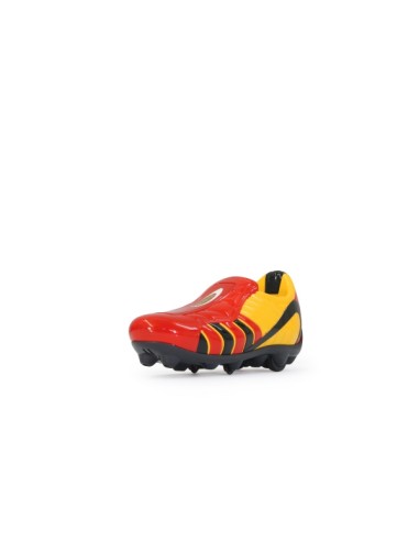 Chaussure de football radiocommandée rouge et jaune