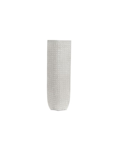 Vase DKD Home Decor 20 x 12 x 58 cm Blanc Résine Moderne