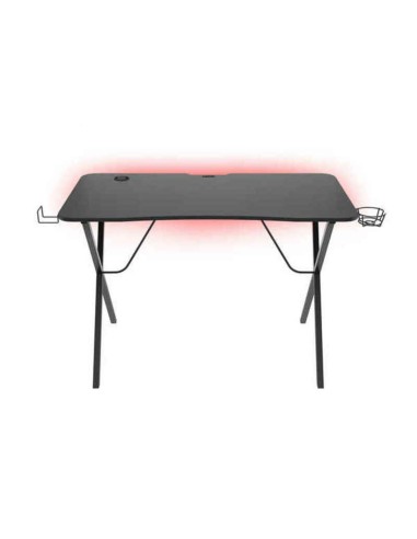 Table Gaming Genesis Holm 200 RGB Noir Acier Bois MDF