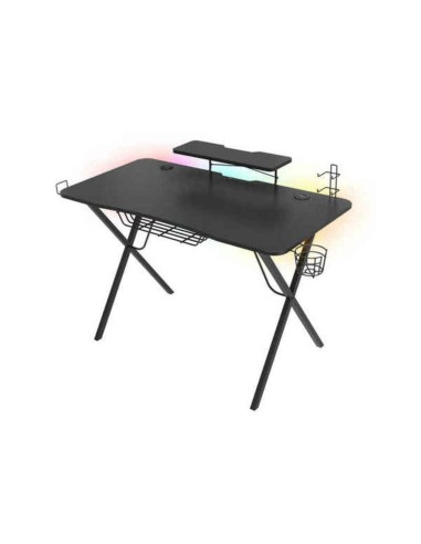 Table Genesis Holm 300 RGB Noir Acier Bois MDF