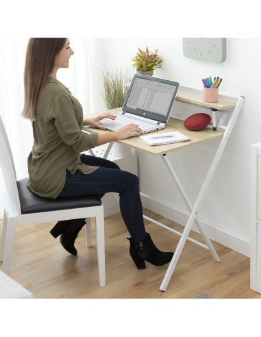 Bureau Pliable avec Étagère Tablezy InnovaGoods