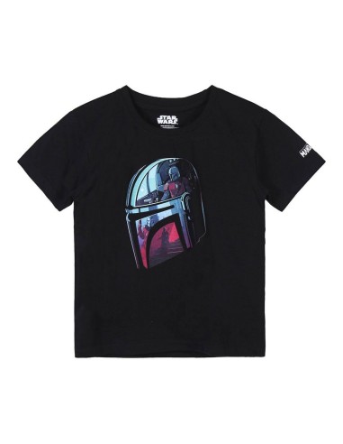 T shirt à manches courtes Enfant The Mandalorian Noir