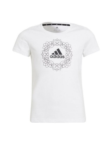 T shirt à manches courtes Enfant Adidas Graphic Blanc