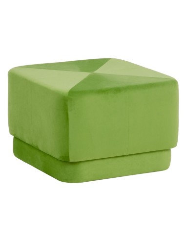 Pouf Tissu Synthétique Bois Vert 60 x 60 x 40 cm