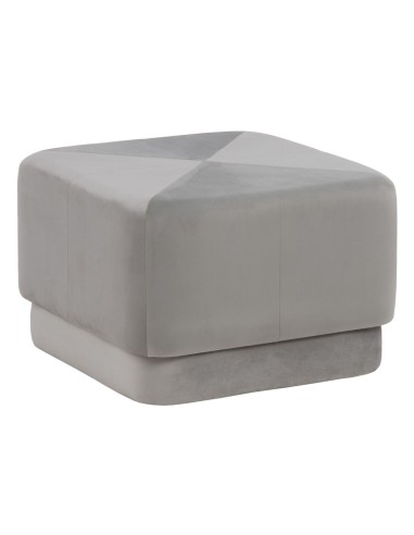 Pouf Tissu Synthétique Gris Bois 60 x 60 x 40 cm