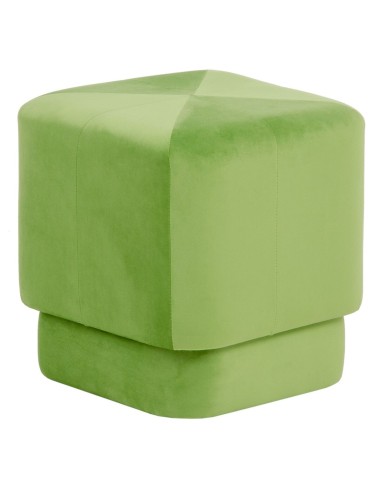 Pouf Tissu Synthétique Bois 40 x 40 x 40 cm Vert