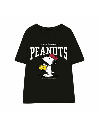 T-shirt à manches courtes femme Snoopy Noir