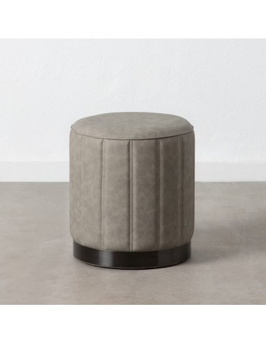 Pouf Gris Cuir synthétoqie 38 x 38 x 42 cm DMF