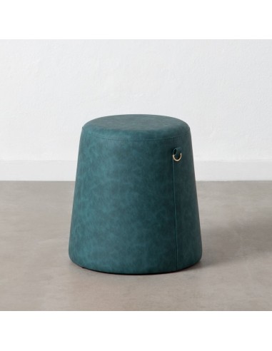 Pouf Bleu foncé Cuir synthétoqie 41 x 41 x 42 cm DMF